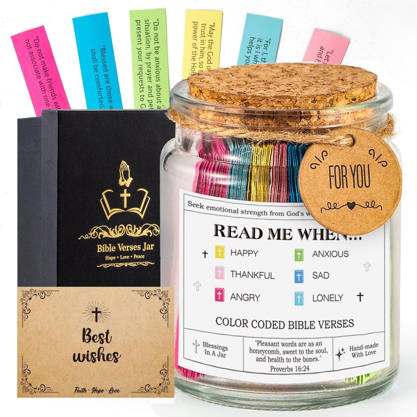 (GIFTING OFFER) Handmade 90 Day Bible Verses Jar (Comes With Christian Gift Box)
