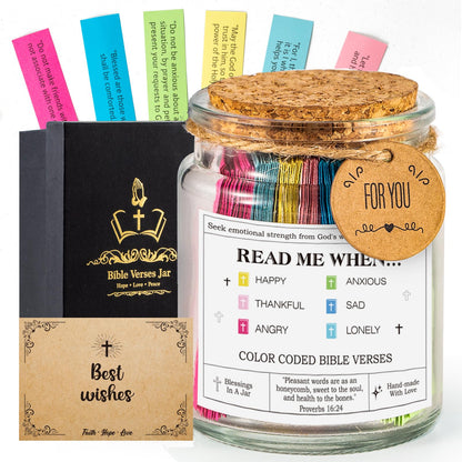 (GIFTING OFFER) Handmade 90 Day Bible Verses Jar (Comes With Christian Gift Box)